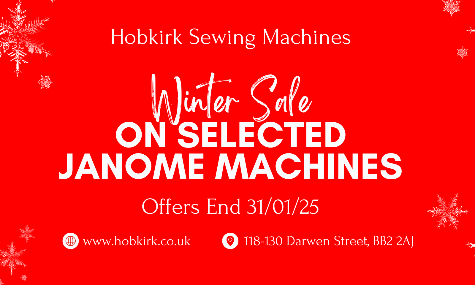 Janome Winter Sale