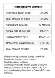 Finance for Brother Sewing & Embroidery Machines