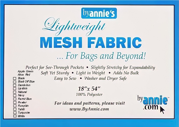 by Annie Lightweight Blastoff Blue Mesh Fabric 18x 54