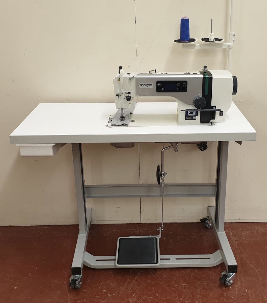 Zoje Zj A6000 G Lockstitch Machine With High Quality Uk Stand On Castors And High Quality Euro Table Top