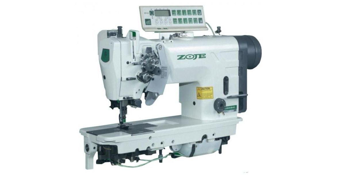 Zoje ZJ2875-5-BD-D3/PF twin needle machine with knock out